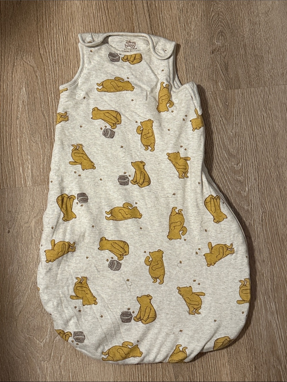 Disney Yellow & Cream Winnie the Pooh Sleeveless Baby Sleep Sack